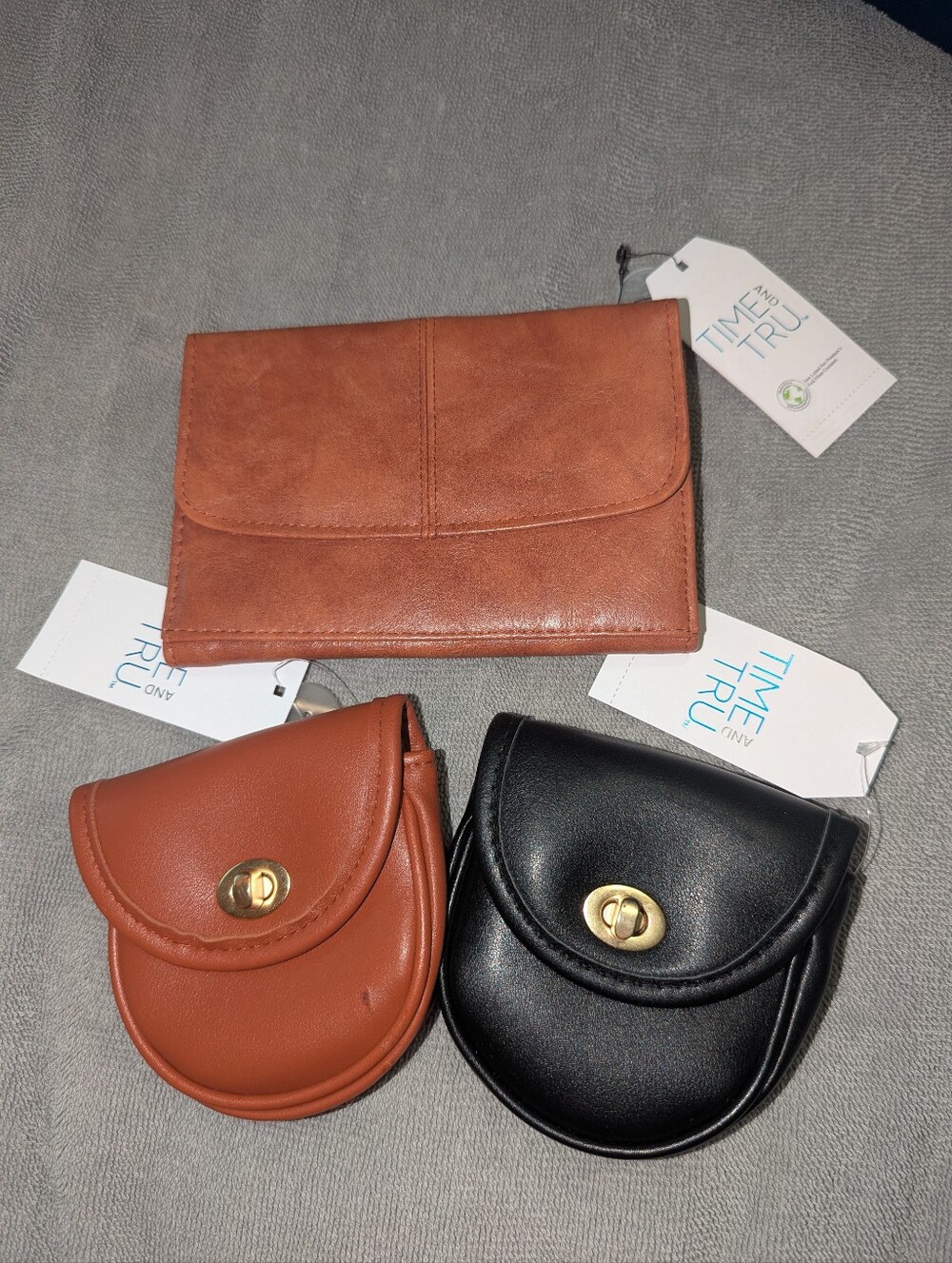 Women's Lot Of 3 Wallets Coin Keys Makeup Purse Time And Tru Brand New